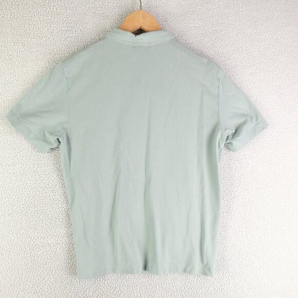 Theory Polo Womens Large Green Shirt Slim Fit Preppy Golf Lightweight Stretch - Picture 3 of 8